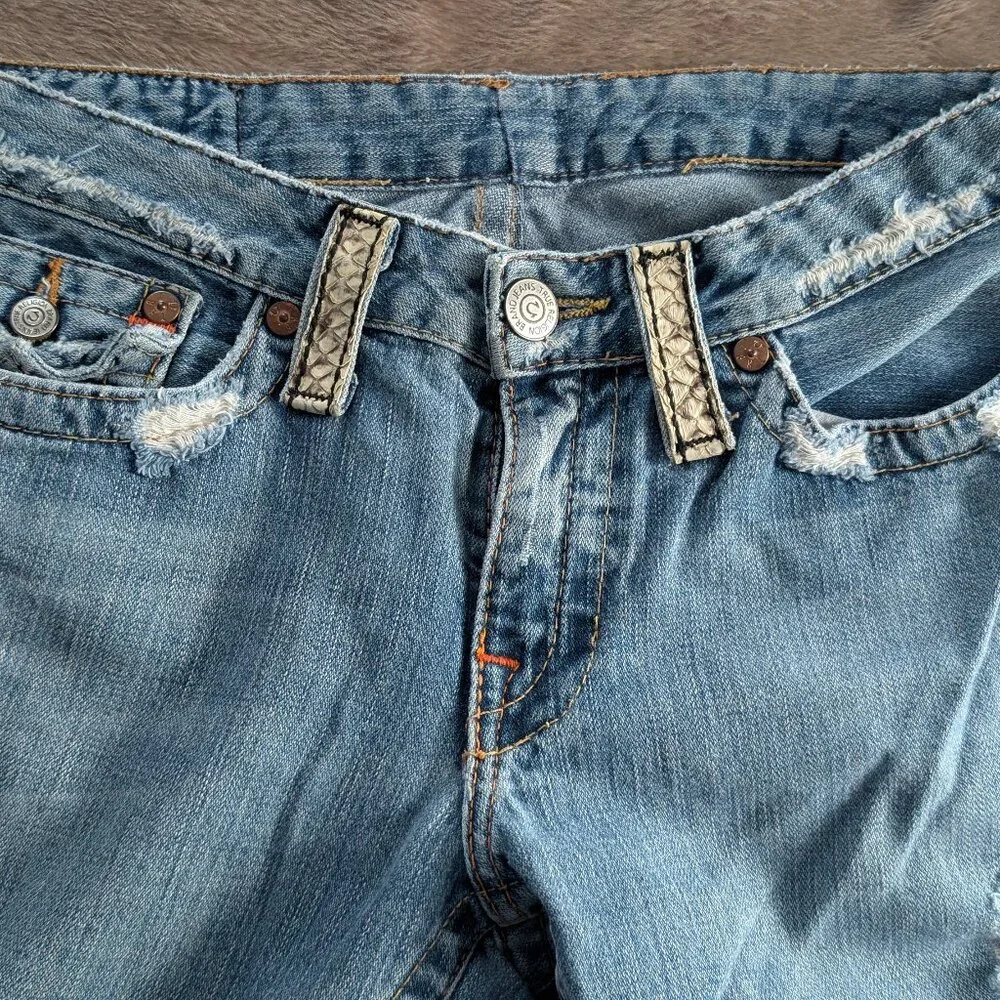 🫰🏼HTF True Religion Python Snake Skin Jeans RARE - Picture 5 of 9